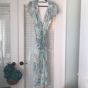 Yumi Kim Light Blue Floral Maxi Dress